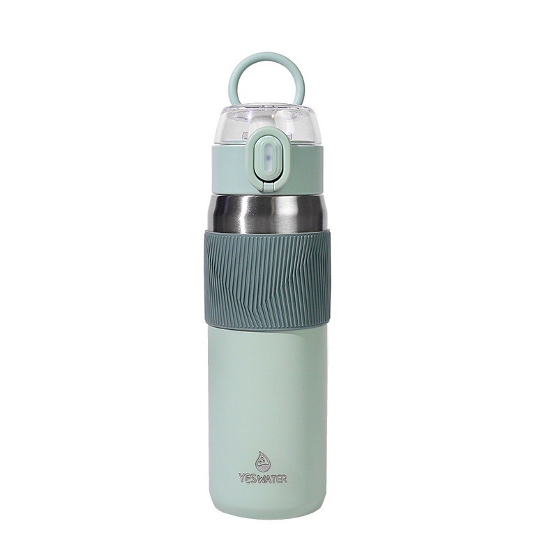 简约实用车载保温杯600ml 不锈钢保温杯带茶漏 冬季礼品