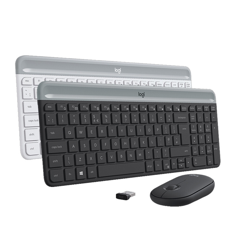 Logitech 罗技轻薄无线静音键鼠套装  商务办公游戏专用 公司定制礼品