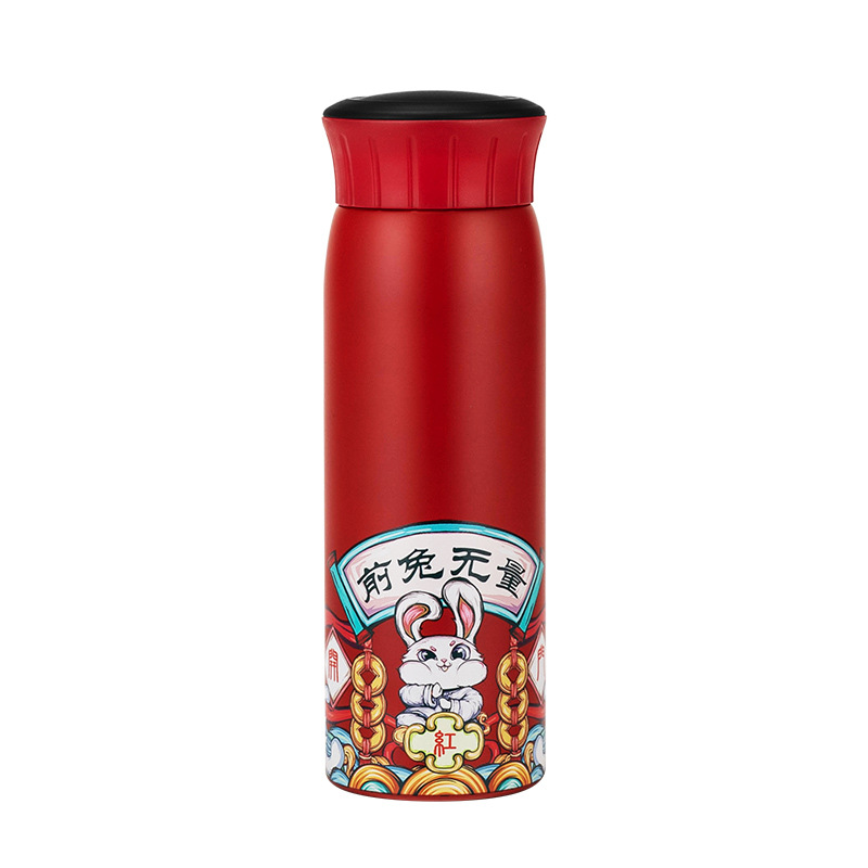 2023年国潮直饮保温杯480ml  智能显示温度杯 新年礼品
