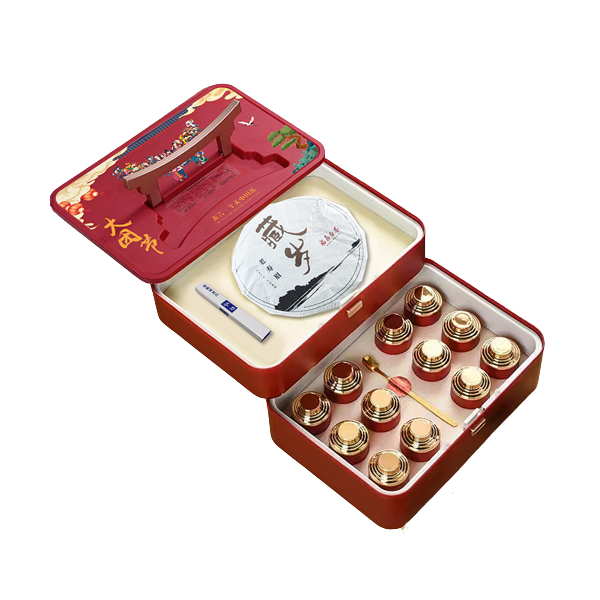 【大团节-茶叶组合】2023新年双层茶礼 2015年寿眉+正山小种+铁观音 新年茶叶礼品