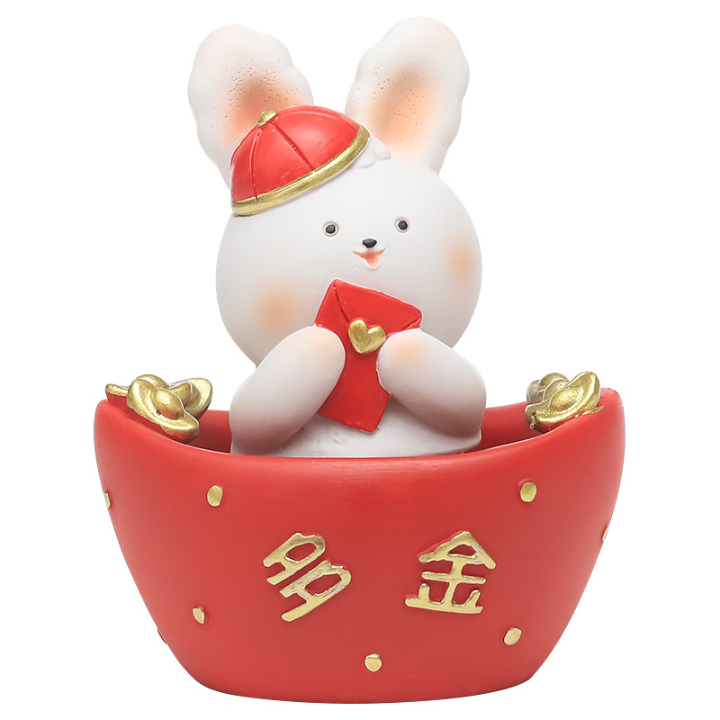 车载摇头小兔子摆件 车内创意卡通兔子装饰 年会礼品