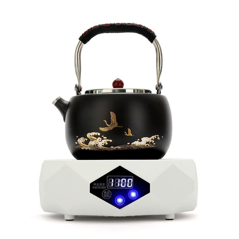 触摸智能定时保温煮茶器电陶炉茶炉 几何设计静音防水煮茶炉茶炉烧水底座 送领导礼品