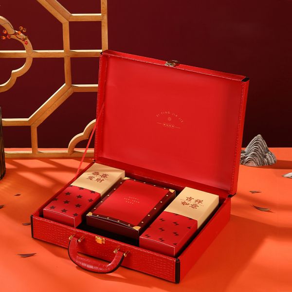 粮午斋 2023年年货皮质高端礼盒 每日坚果20G*9+腰果+巴坦木+核桃仁+玉米片+煎豆+多味花生组合套装 房地产礼品