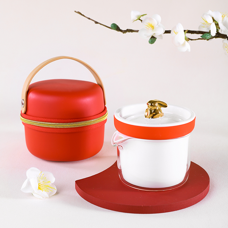 【有钱兔】兔年快客杯套装 新派功夫茶具 新年伴手礼礼品