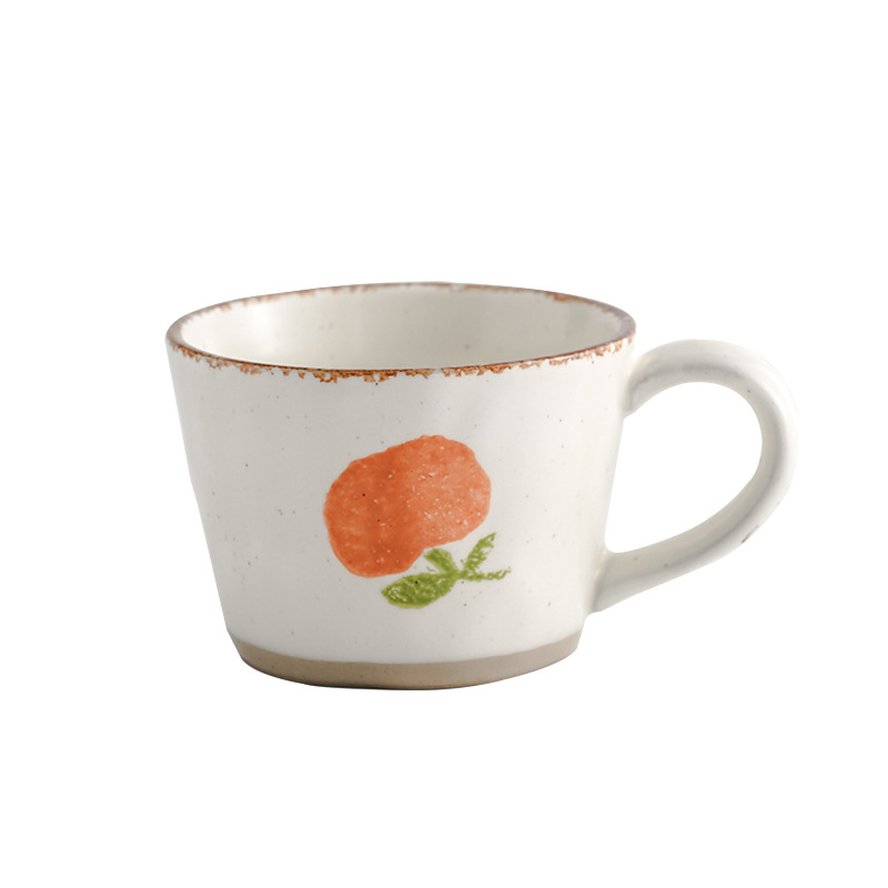 ins风田园简约北欧陶瓷杯 个性手绘马克杯 节日礼品